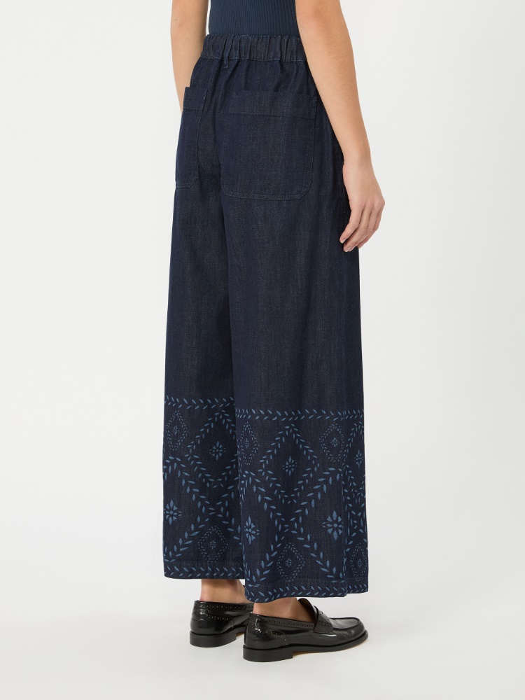 Laser-cut denim jeans - NAVY - 3