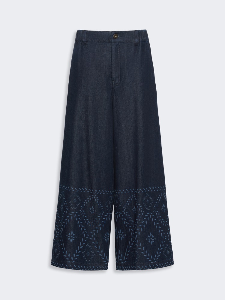 Laser-cut denim jeans - NAVY - 4