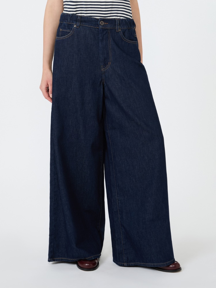 Long cotton denim jeans - NAVY - 2