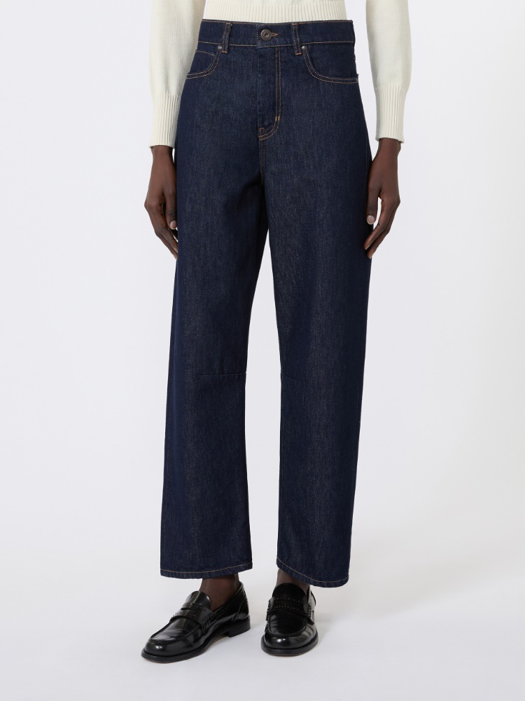 Jeans barrel leg in denim - BLU - 2