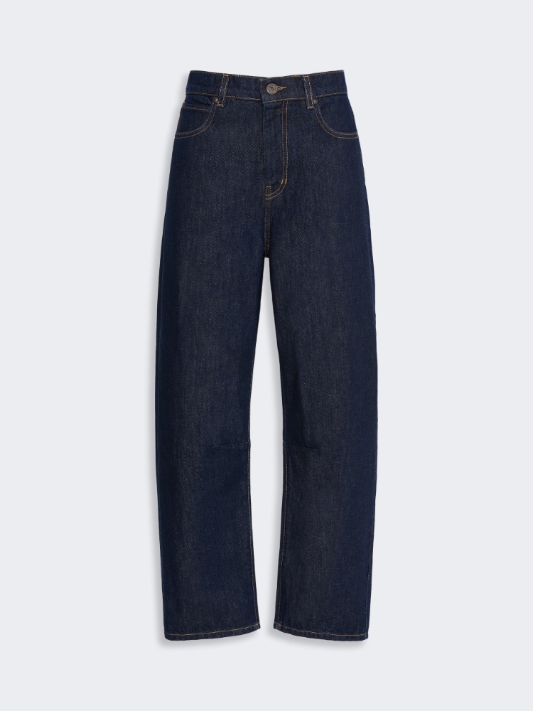 Barrel-leg denim jeans - NAVY