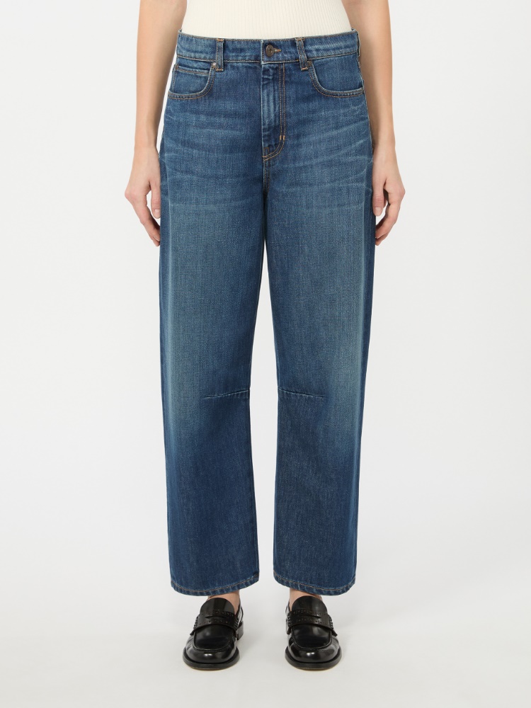 Barrel-Leg-Jeans aus Denim - BLAU - 2