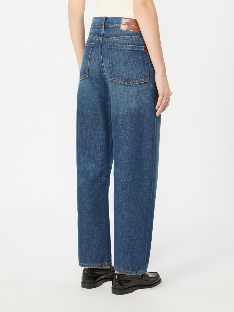 Barrel-Leg-Jeans aus Denim - BLAU - 3