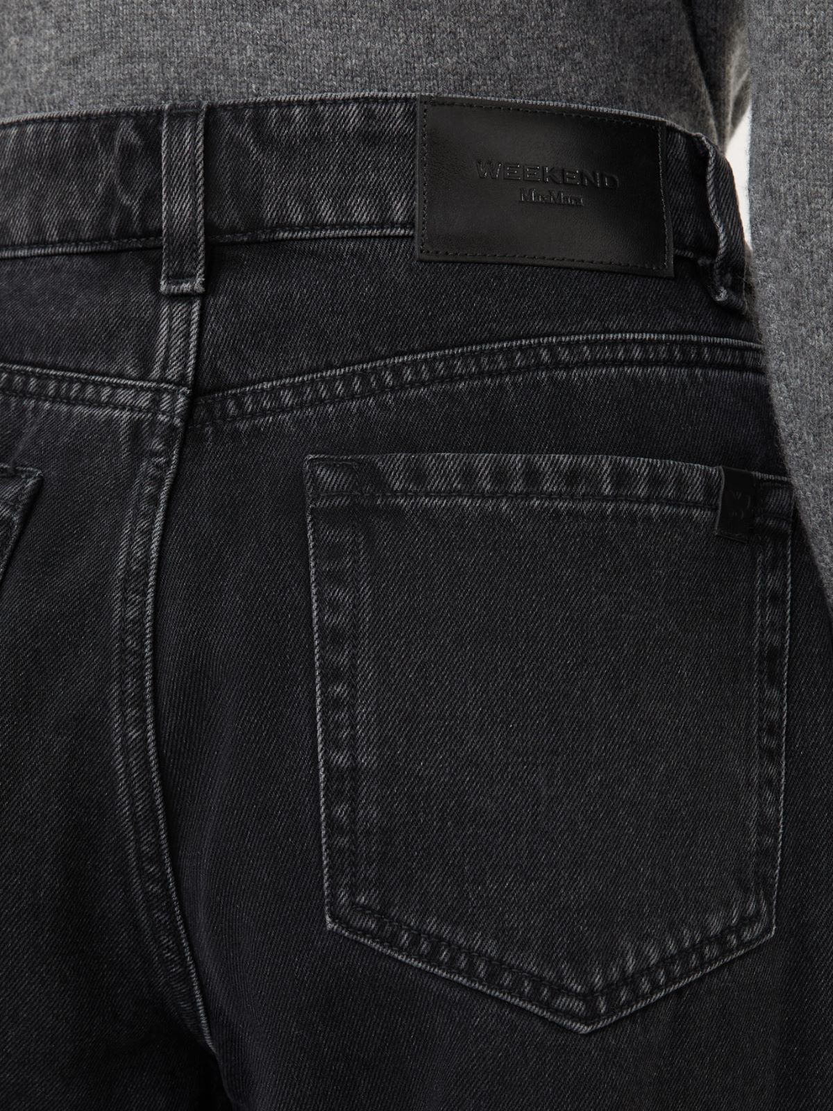 Cotton denim tapered jeans - BLACK - Max Mara - 4