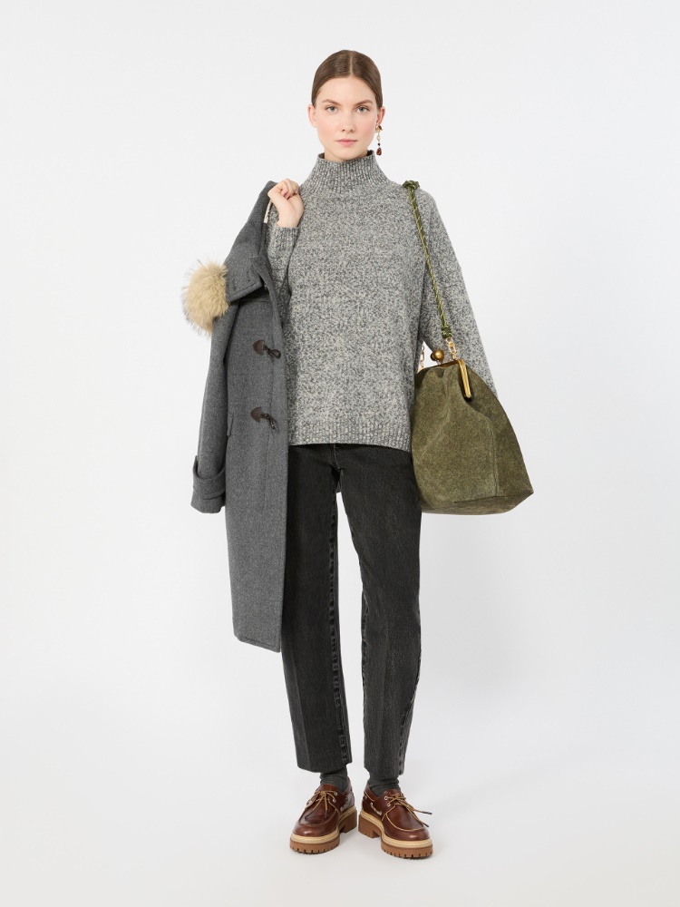 Cotton denim tapered jeans - BLACK - Max Mara