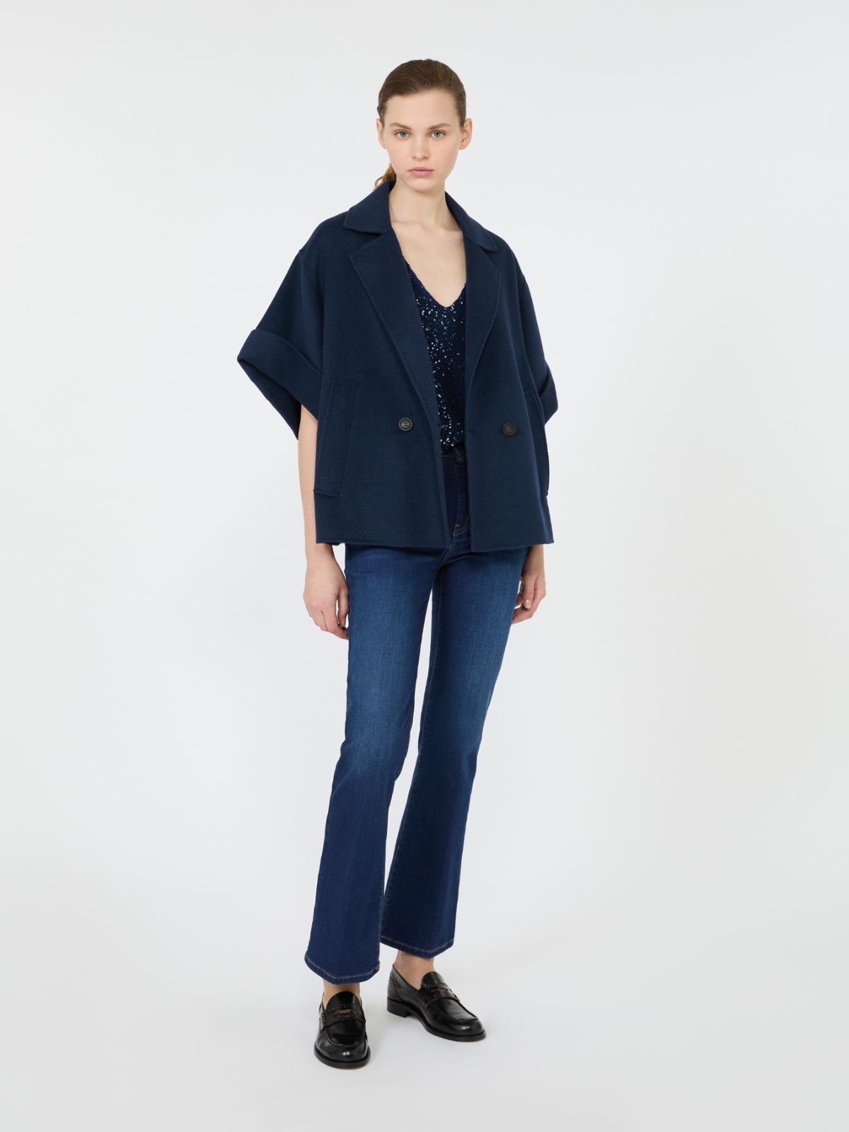 Slim-fit super stretch denim jeans + NAVY - Max Mara