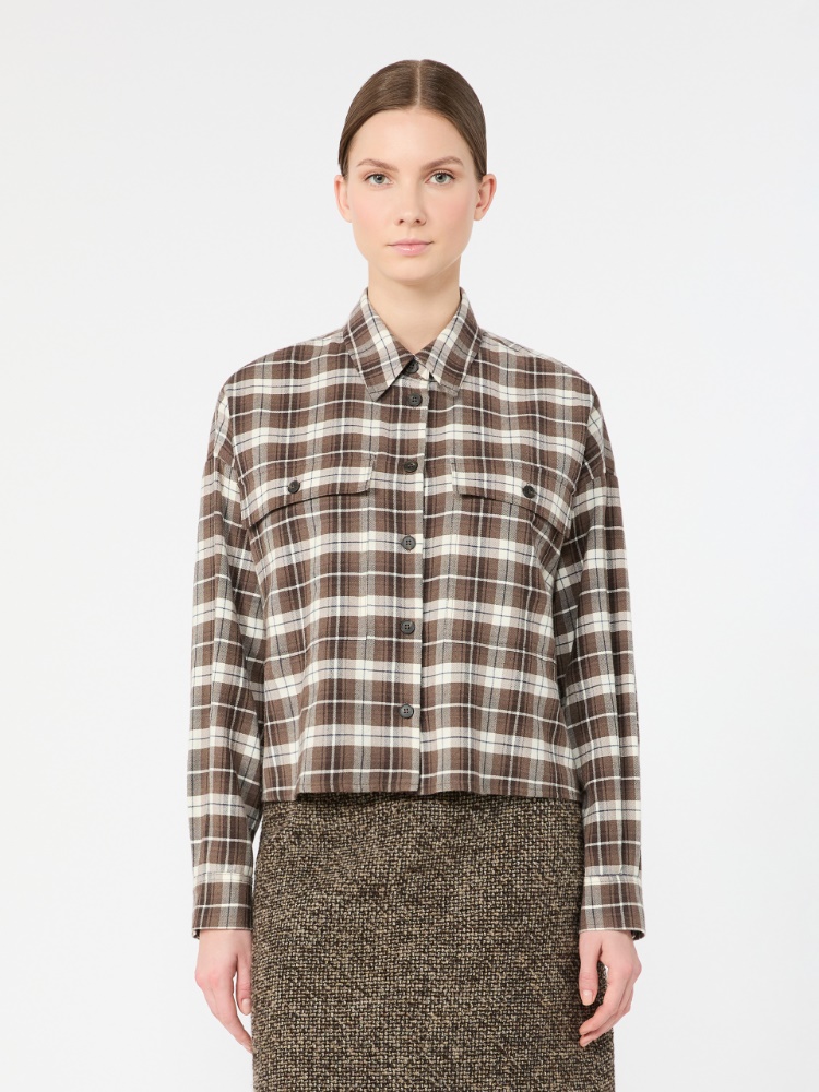 Checked flannel shirt - BROWN - Max Mara - 2