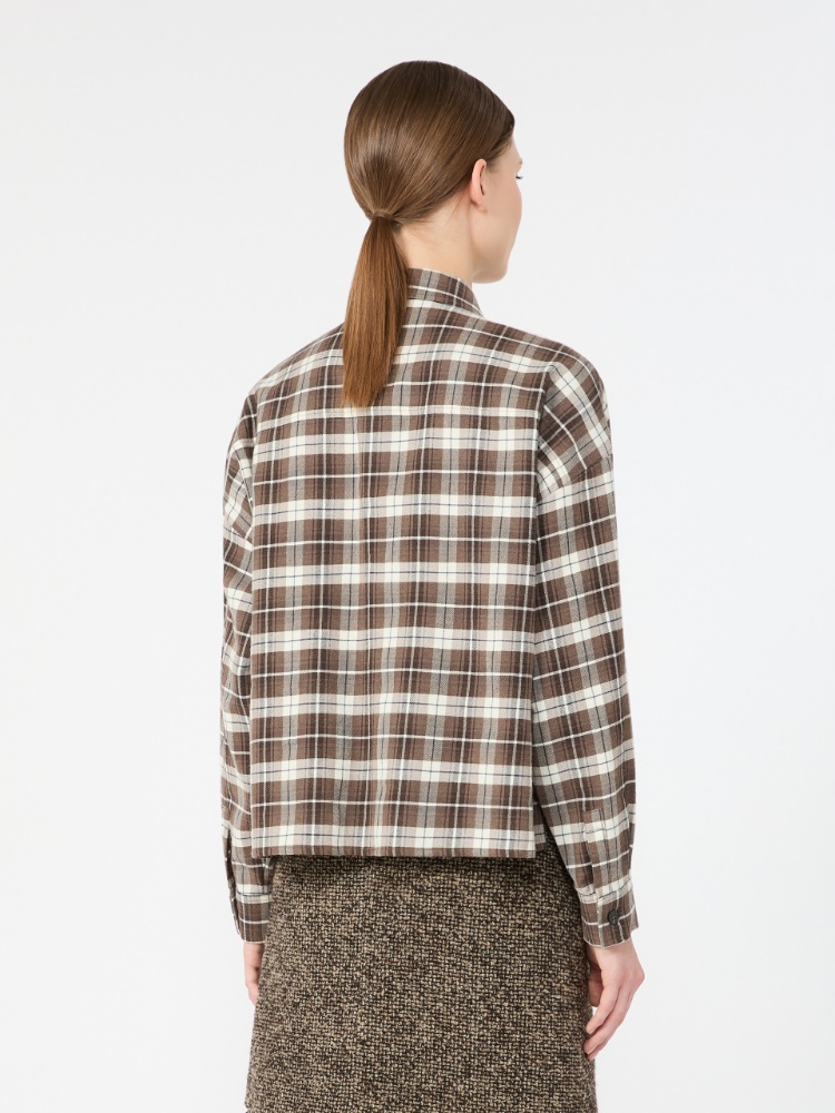 Checked flannel shirt - BROWN - Max Mara - 3