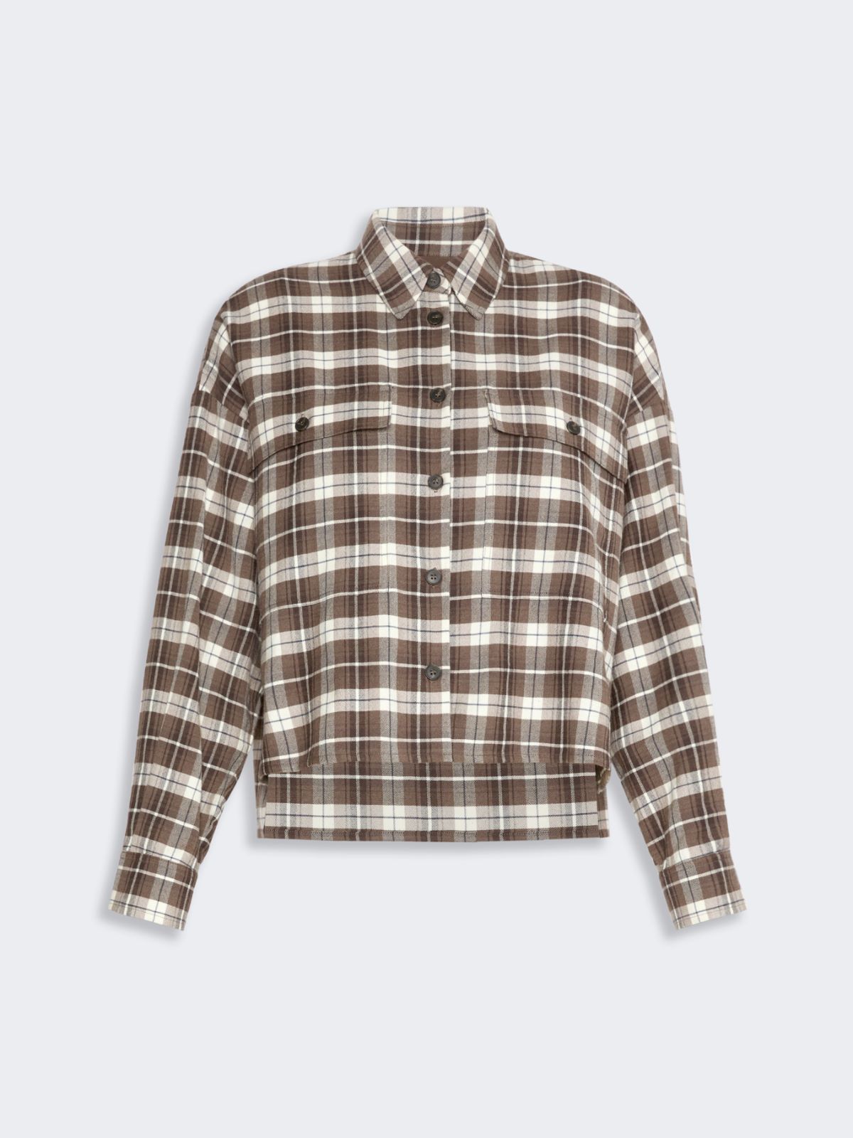 Checked flannel shirt - BROWN - Max Mara - 5