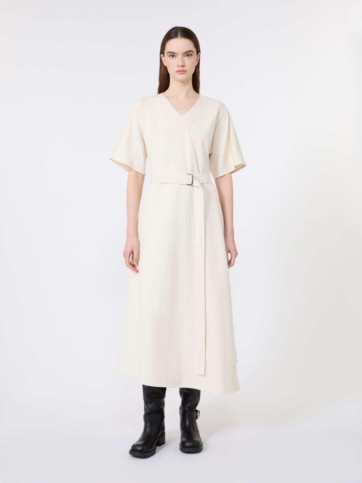 Washed cotton dress - ECRU - Max Mara - 2