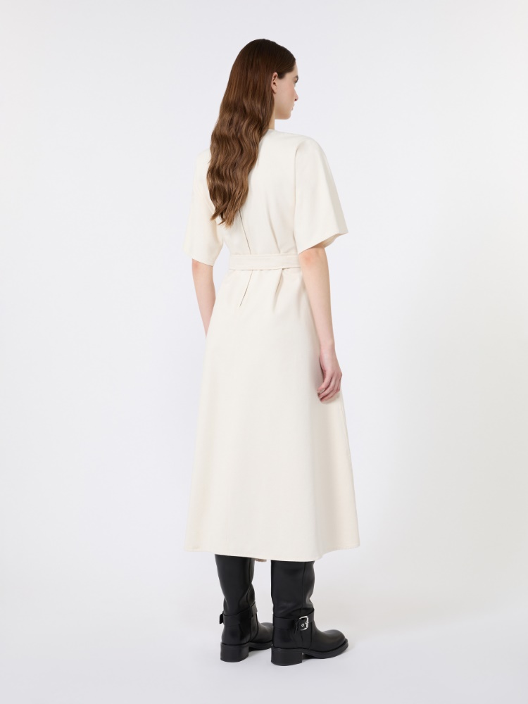 Washed cotton dress - ECRU - Max Mara - 3