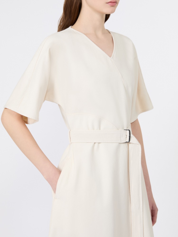 Washed cotton dress - ECRU - Max Mara - 4
