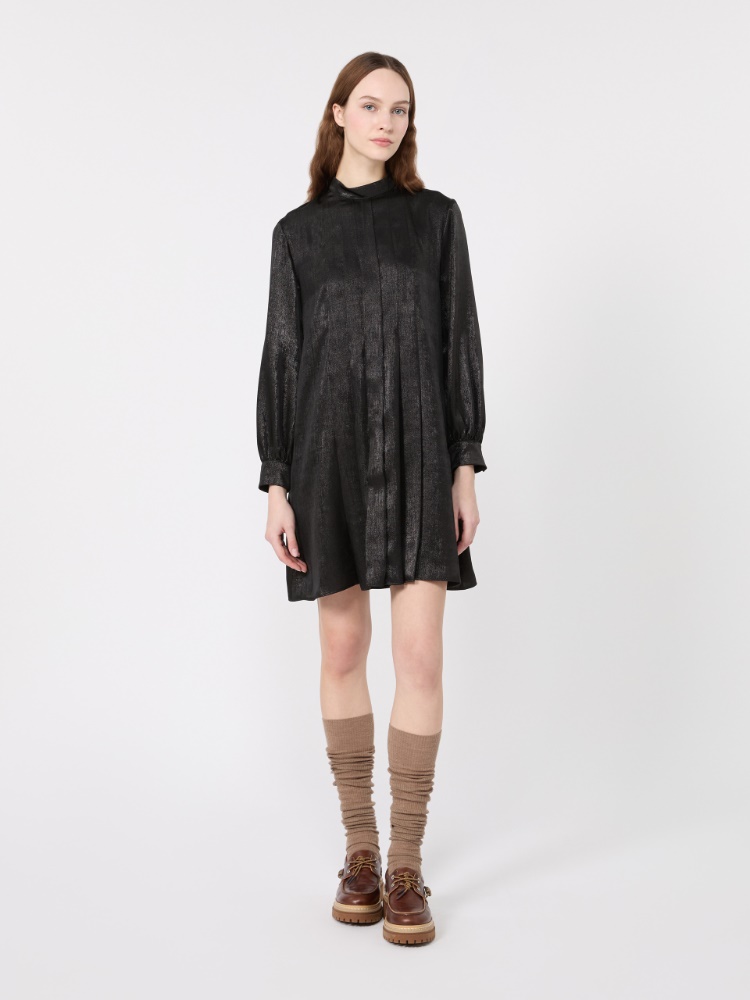 Laminated chiffon short dress - BLACK - Max Mara - 2