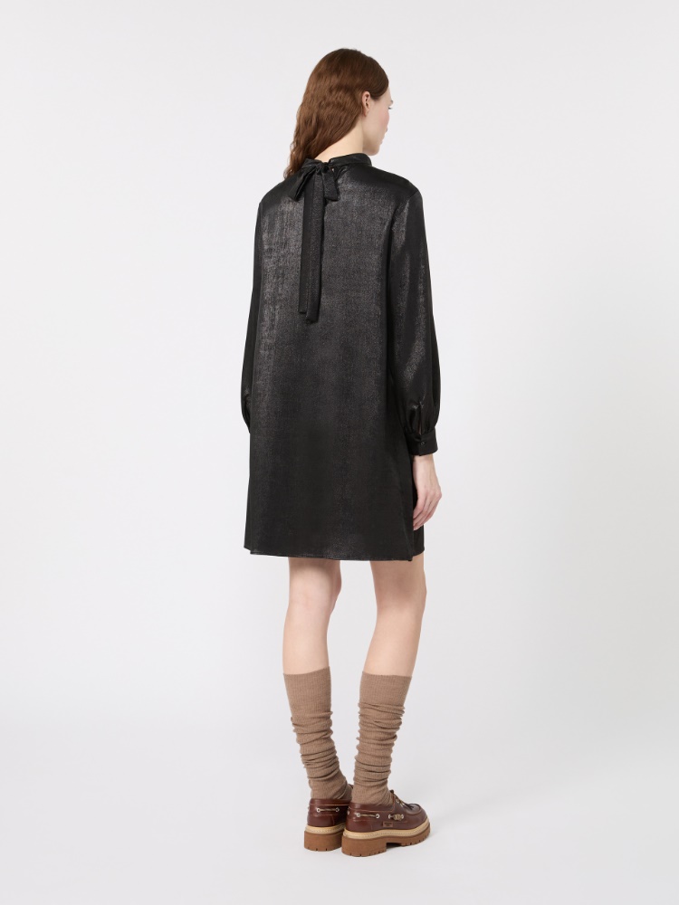 Laminated chiffon short dress - BLACK - Max Mara - 3