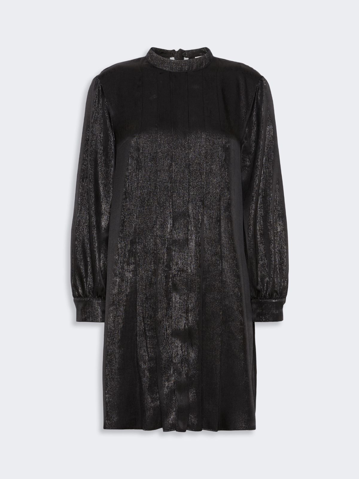 Laminated chiffon short dress - BLACK - Max Mara - 6