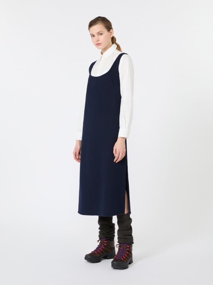 Wool-blend drap midi dress - MIDNIGHTBLUE - Max Mara - 2