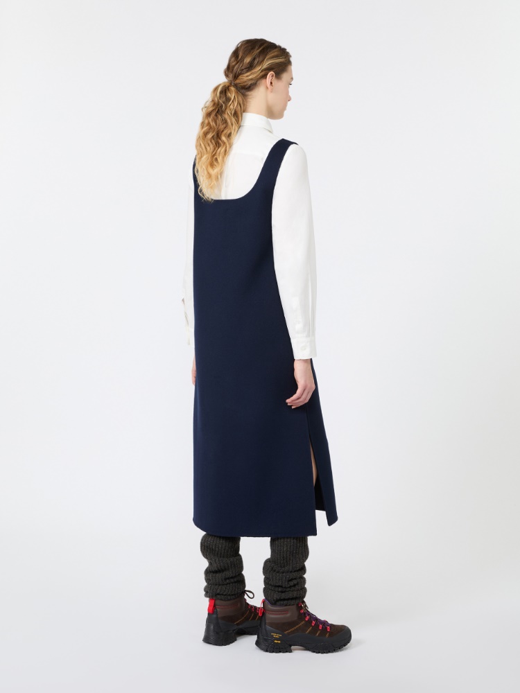 Wool-blend drap midi dress - MIDNIGHTBLUE - Max Mara - 3