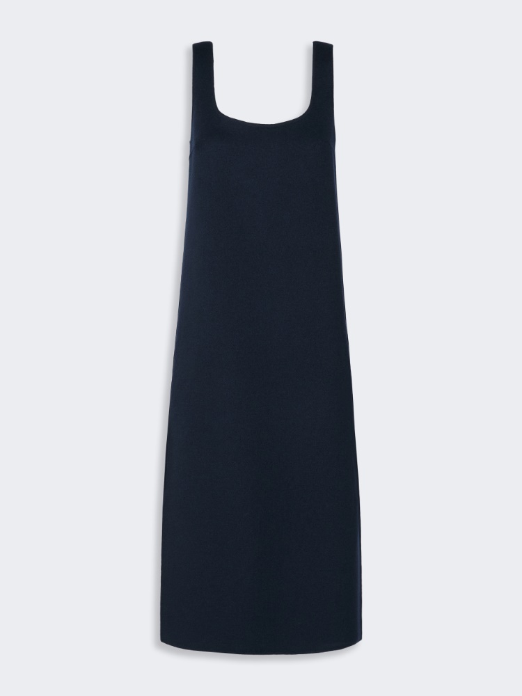 Wool-blend drap midi dress - MIDNIGHTBLUE