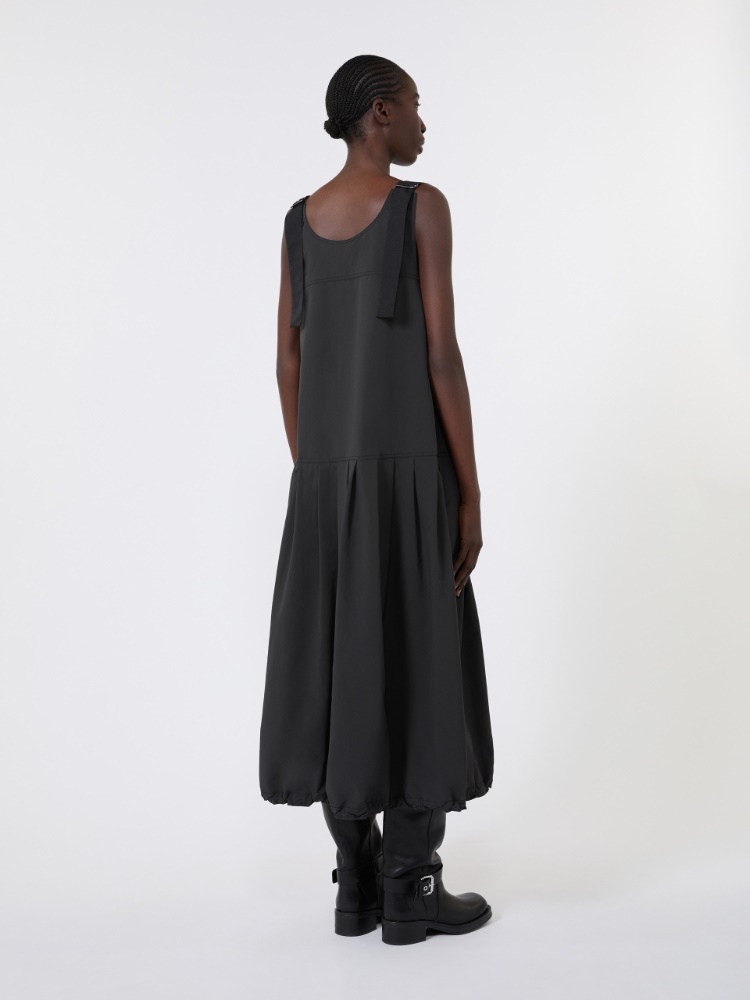 Sleeveless water-repellent canvas dress - BLACK - 3