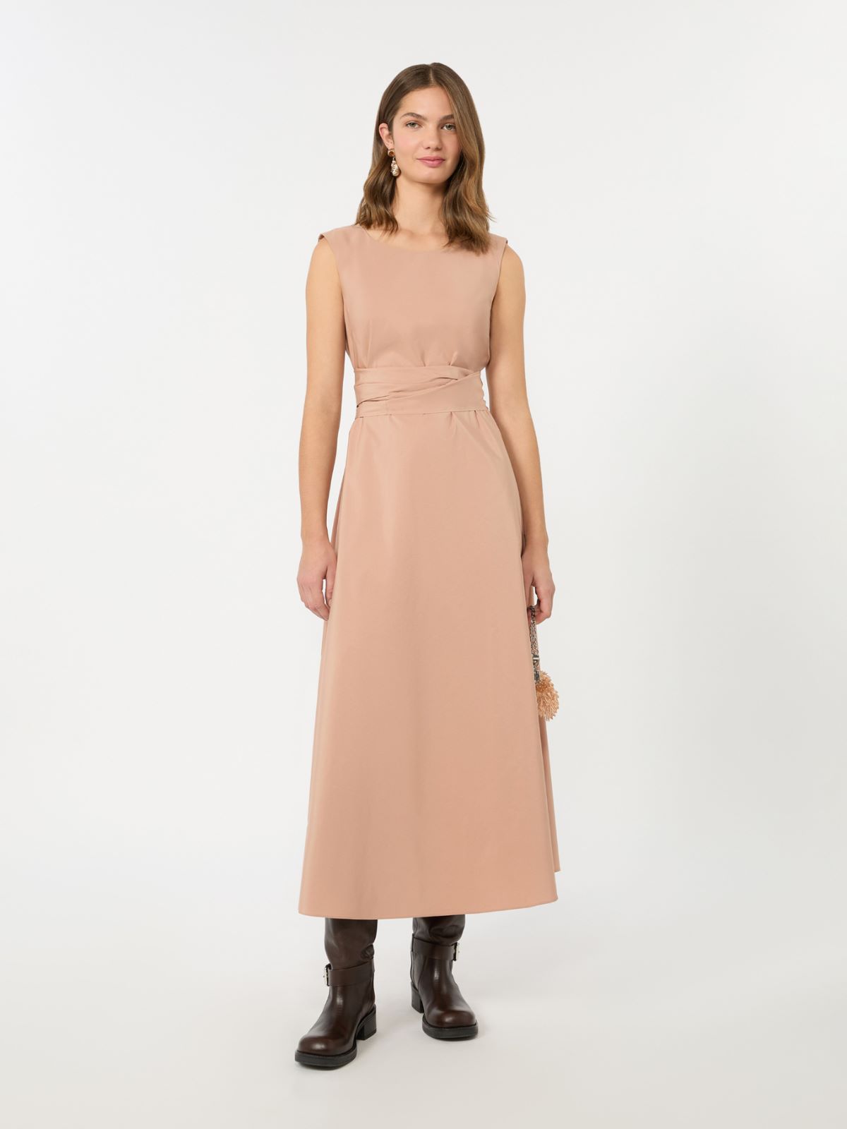 Flared taffeta dress - PINK