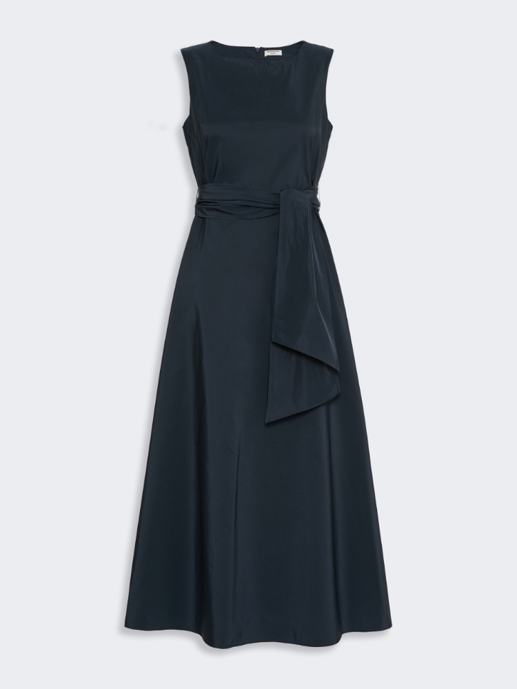 Flared taffeta dress - NAVY