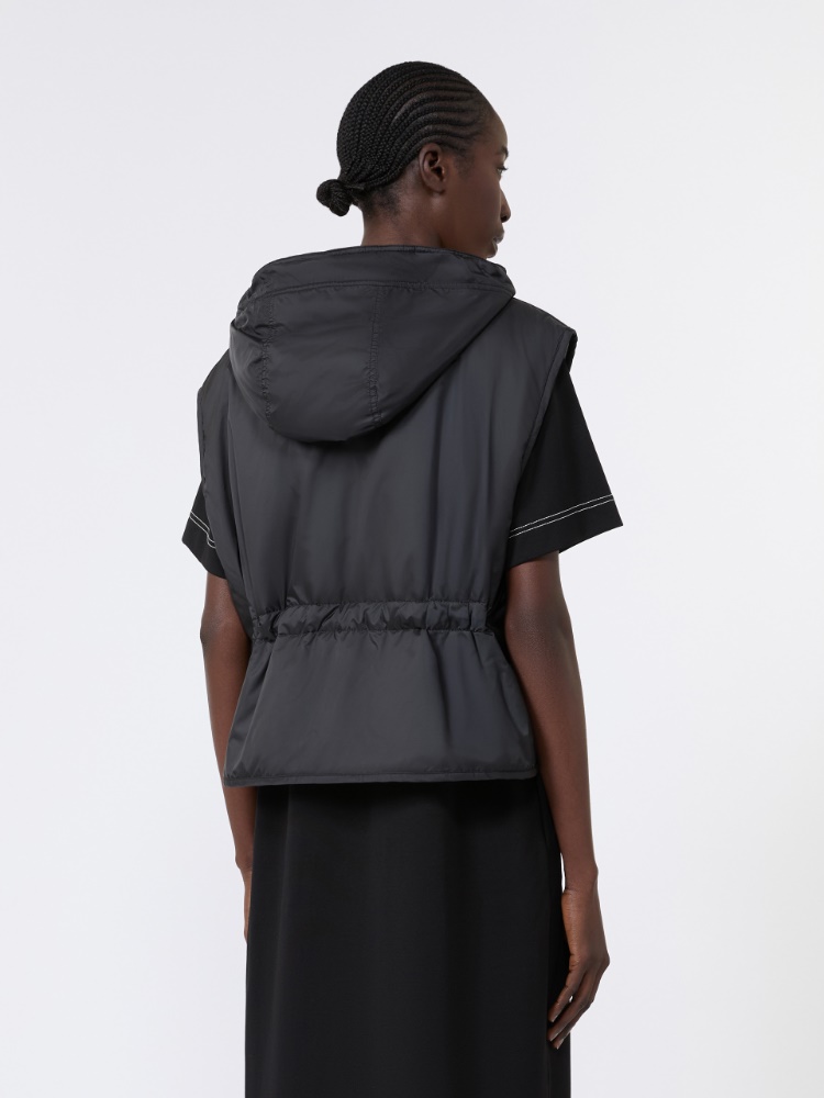 Reversible water-repellent canvas padded gilet - BLACK - Max Mara - 3