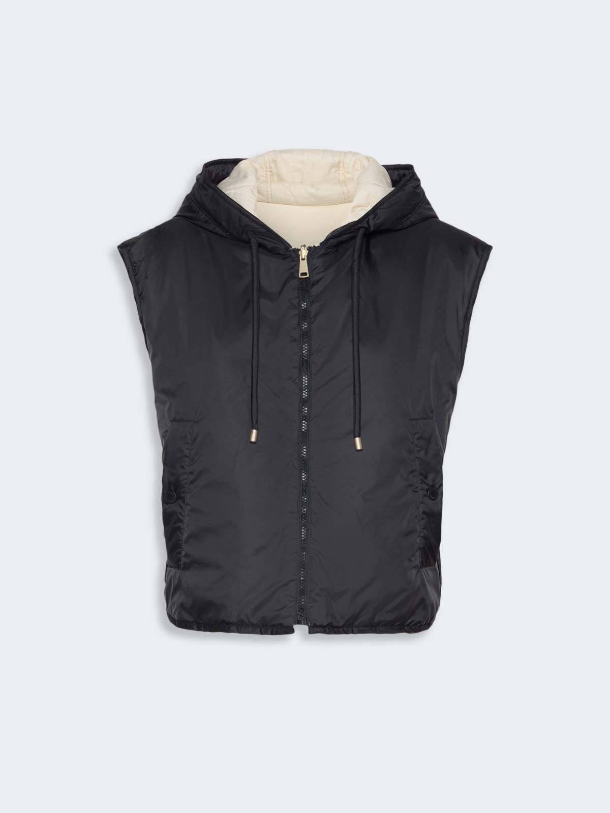 Reversible water-repellent canvas padded gilet - BLACK - Max Mara - 6