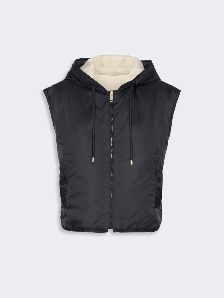 Reversible water-repellent canvas padded gilet - BLACK - Max Mara - 6