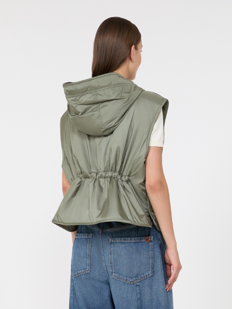 Reversible water-repellent canvas padded gilet - KAKI - Max Mara - 3