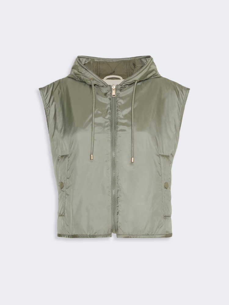 Reversible water-repellent canvas padded gilet - KAKI - Max Mara - 6