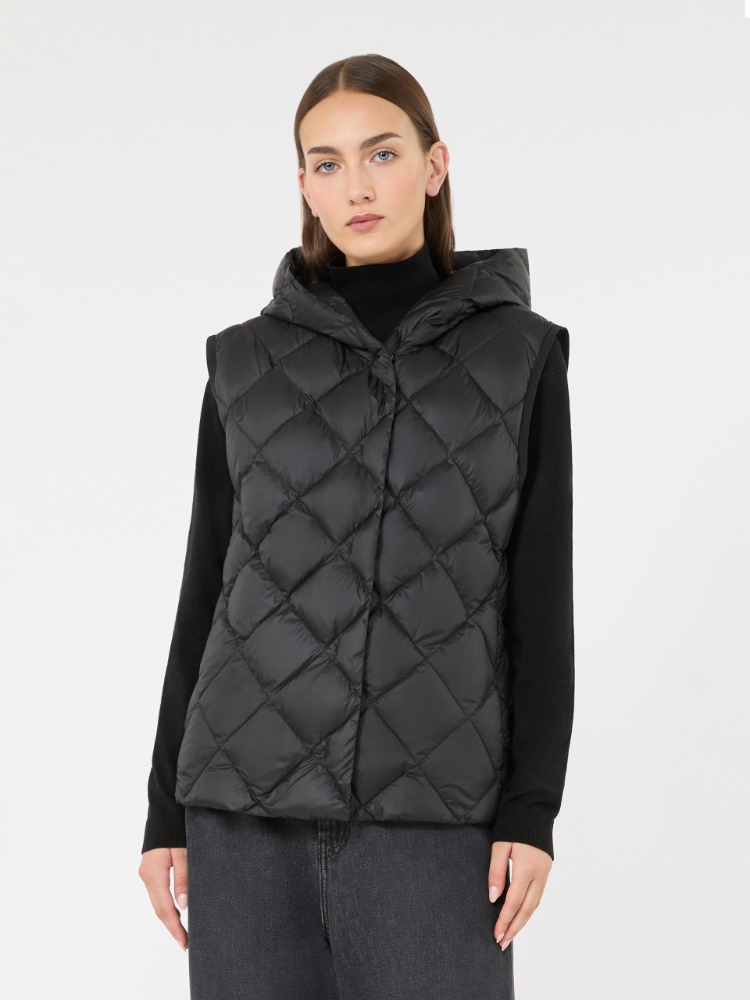 Water-repellent plain-weave fabric padded gilet - BLACK - Max Mara - 2
