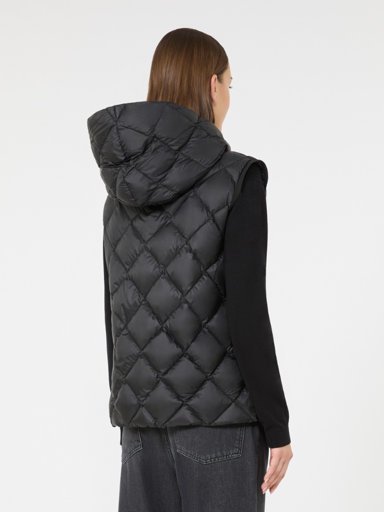 Water-repellent plain-weave fabric padded gilet - BLACK - Max Mara - 3