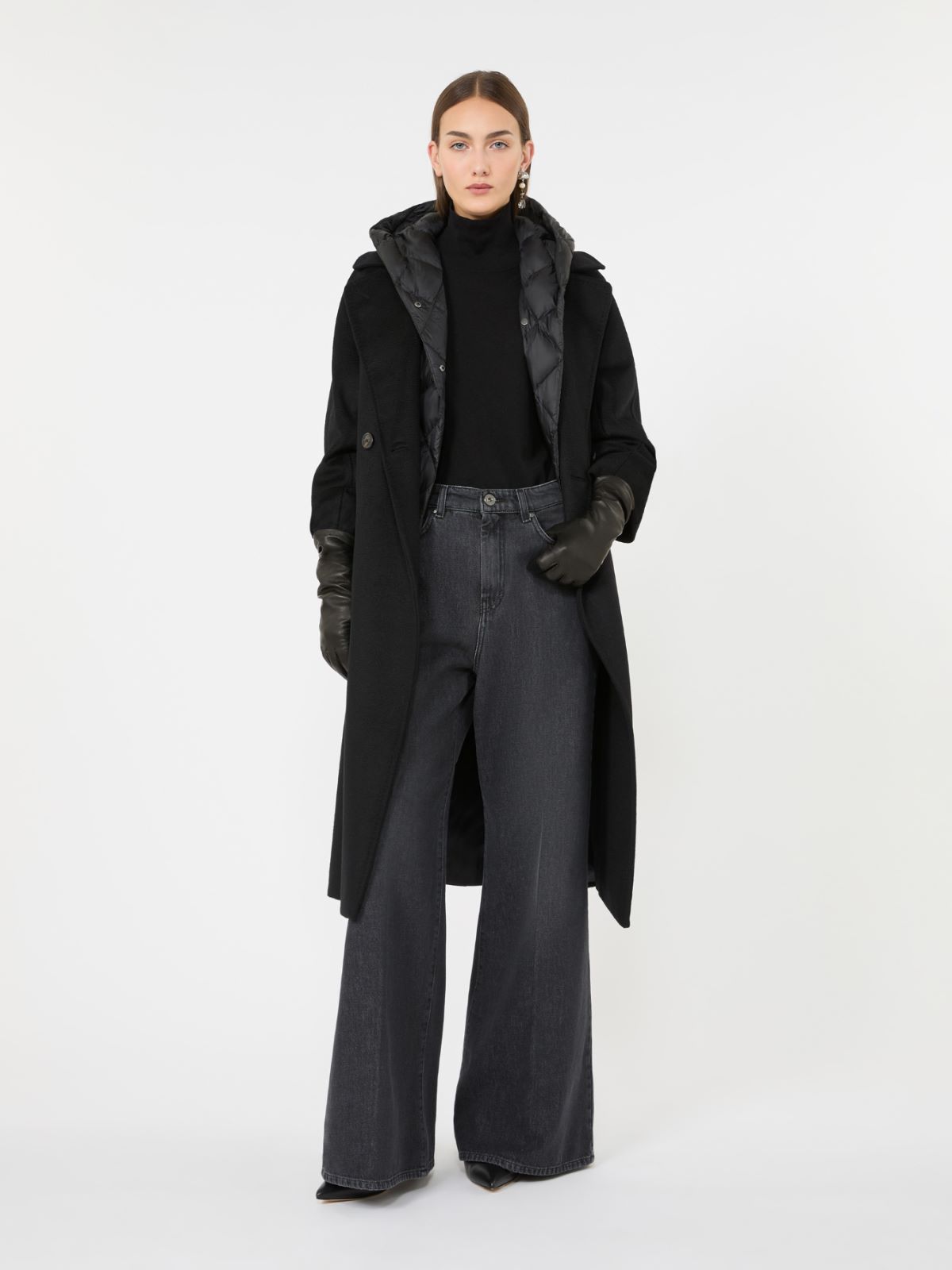 Water-repellent plain-weave fabric padded gilet + BLACK - Max Mara