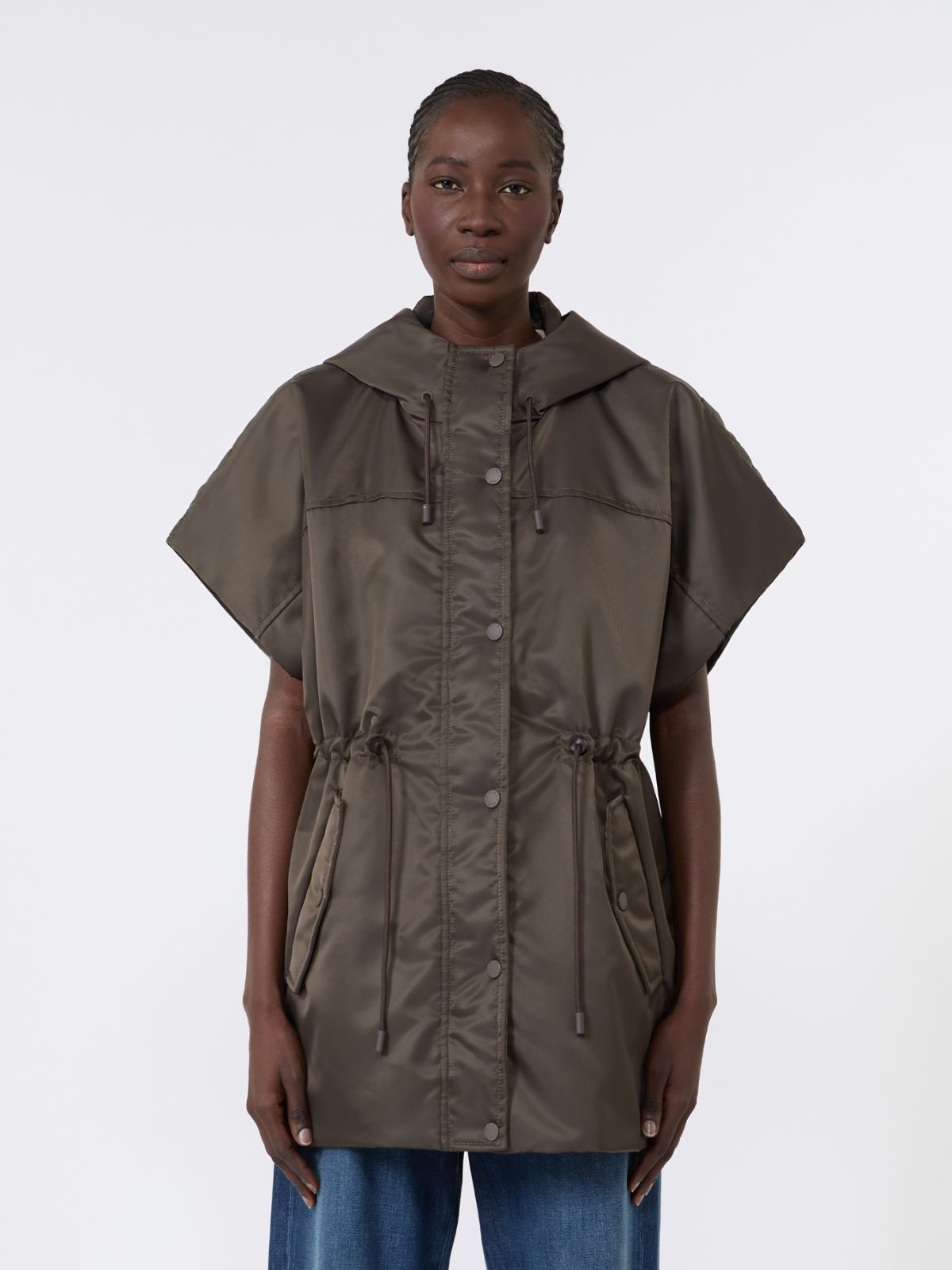 Water-repellent twill padded gilet - MUD - Max Mara - 2