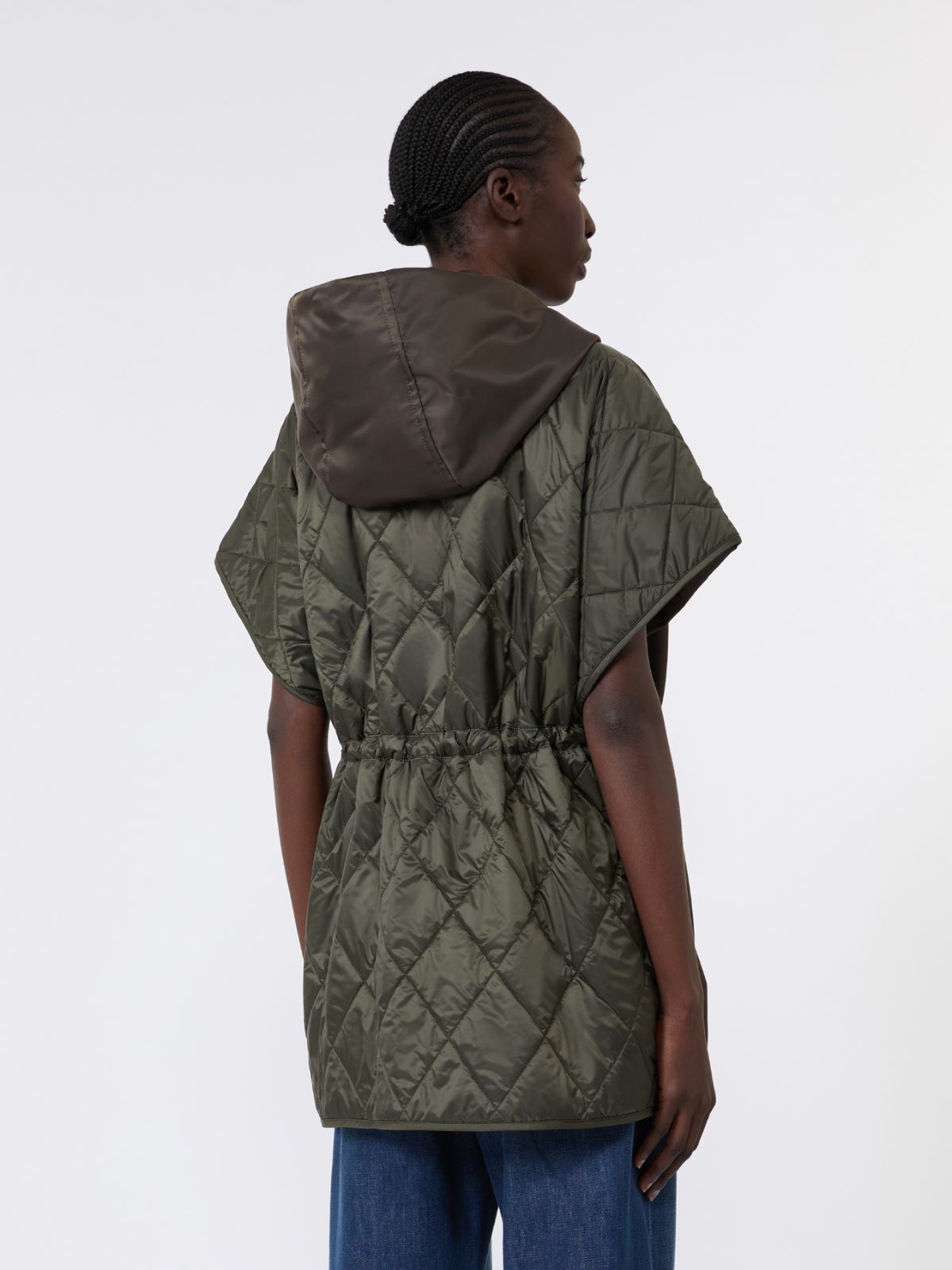 Water-repellent twill padded gilet - MUD - Max Mara - 3