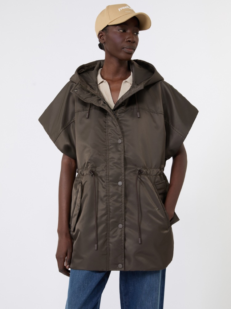 Water-repellent twill padded gilet - MUD - Max Mara - 4