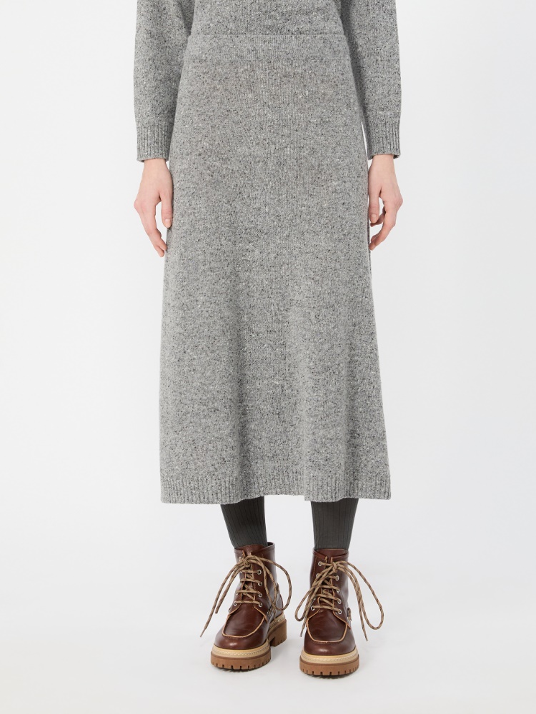 Gonna svasata in tweed di mista lana - GRIGIO MEDIO - Max Mara - 2