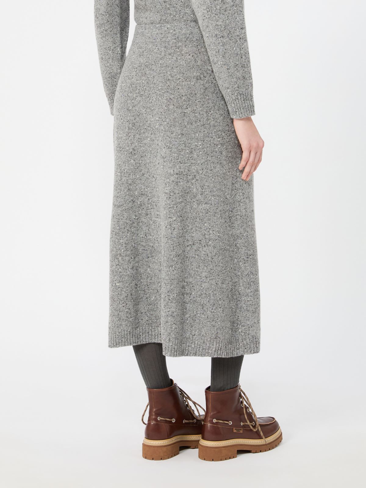 Gonna svasata in tweed di mista lana - GRIGIO MEDIO - Max Mara - 3