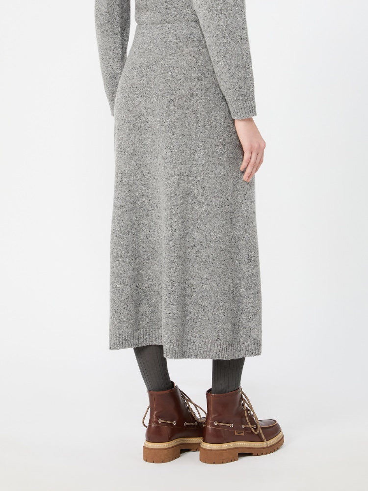 Gonna svasata in tweed di mista lana - GRIGIO MEDIO - Max Mara - 3