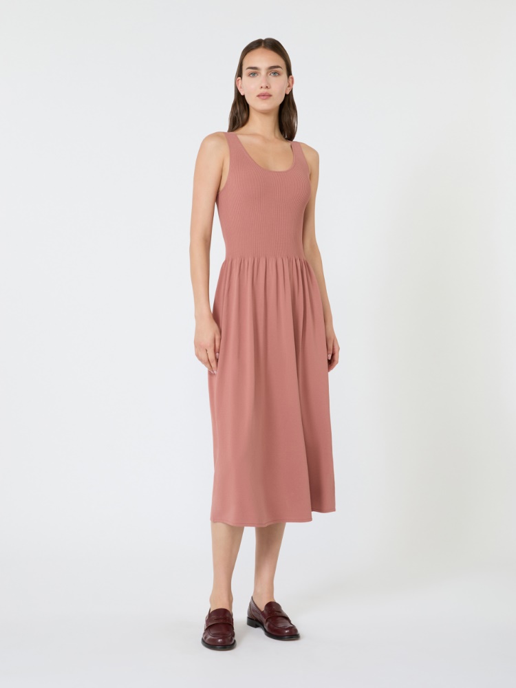 Langes Kleid aus Viskosegewebe + TERRAKOTTA - Max Mara