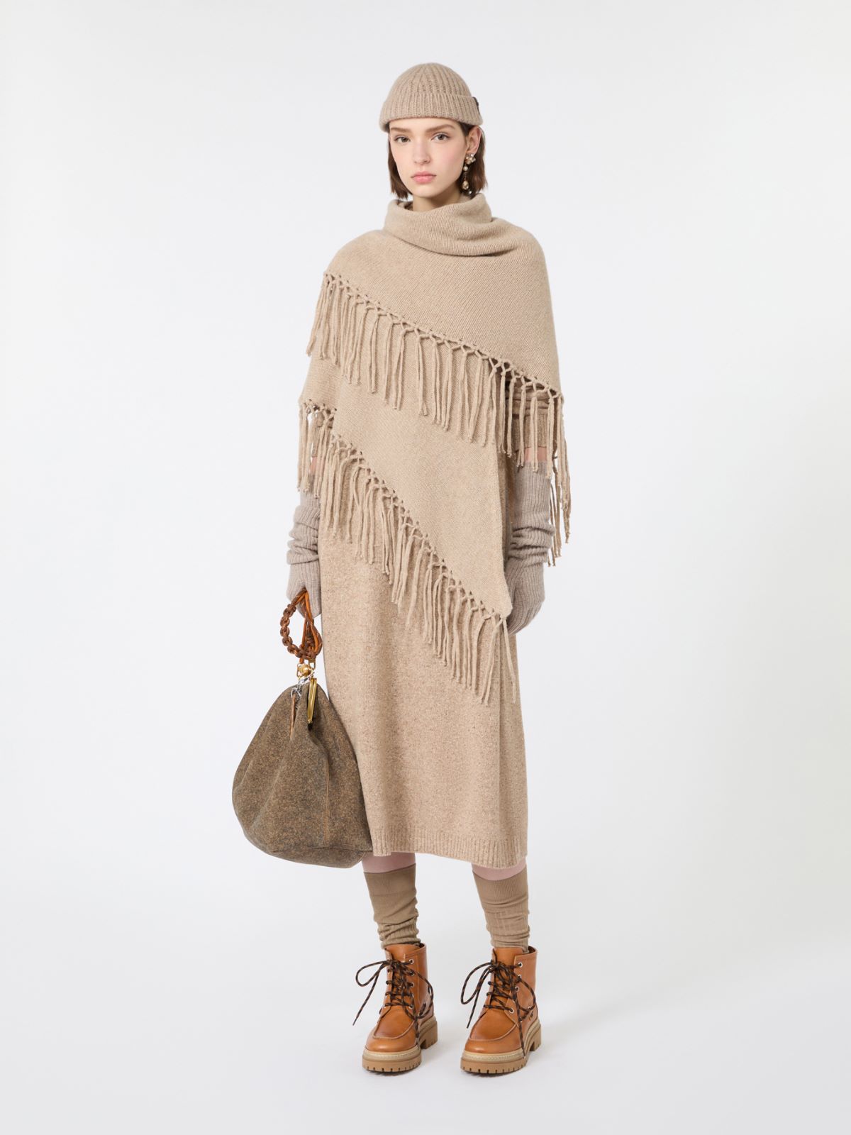 Dress in wool-blend tweed - BEIGE - Max Mara