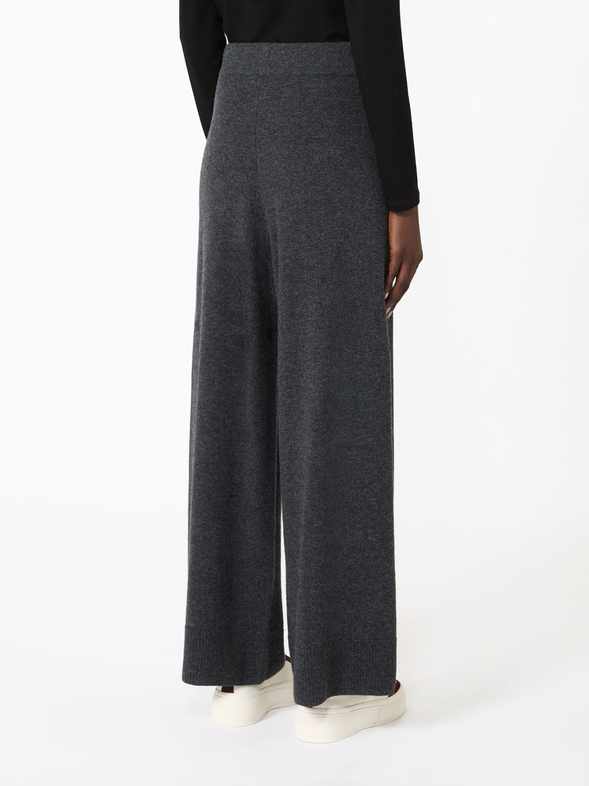 Wool and cashmere yarn trousers - DARK GREY - Max Mara - 3
