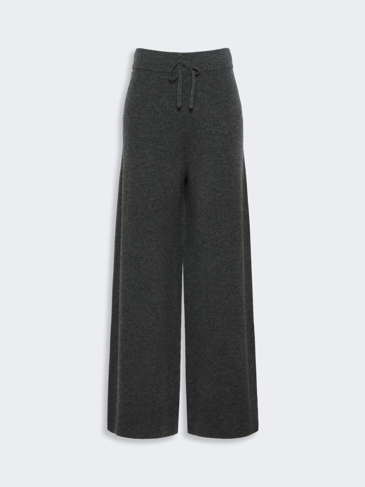 Wool and cashmere yarn trousers - DARK GREY - Max Mara - 4