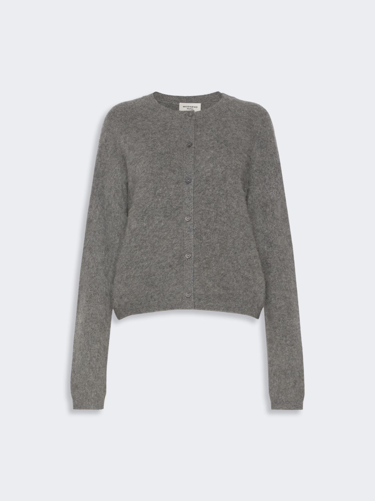 Wool and cashmere yarn cardigan - DARK GREY - Max Mara - 5