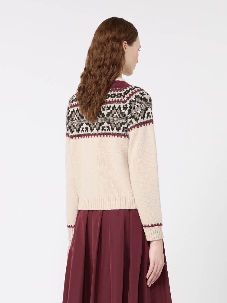 Alpaca-blend cardigan - IVORY - Max Mara - 3