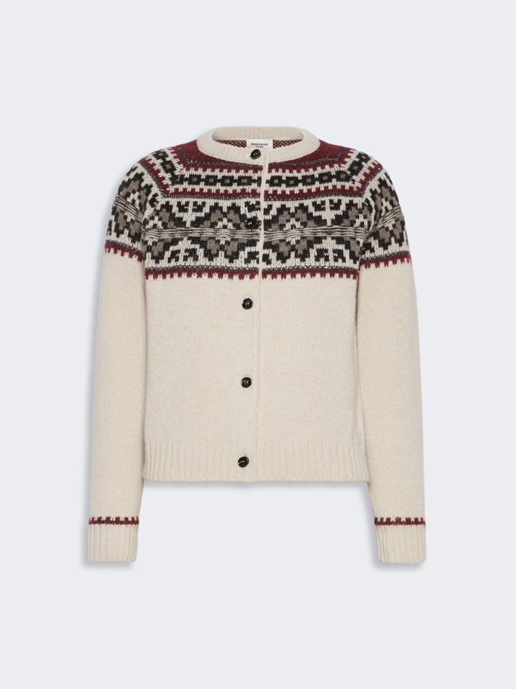 Alpaca-blend cardigan - IVORY
