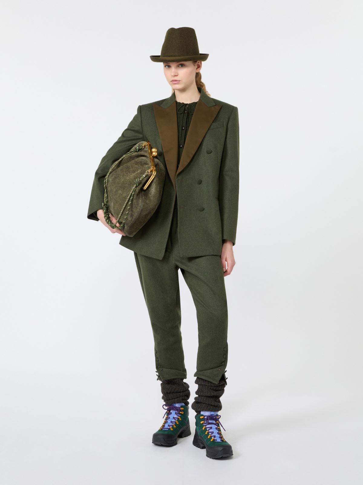Ribbed wool cardigan + MOSS GREEN - Max Mara