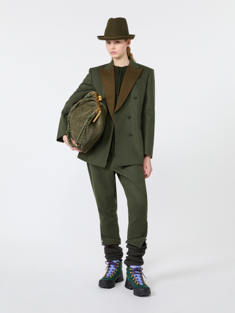 Ribbed wool cardigan + MOSS GREEN - Max Mara