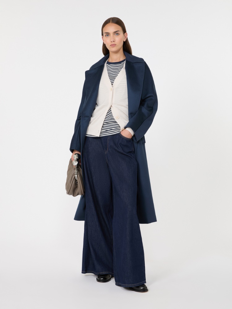Wool, silk and cashmere V-neck cardigan - IVORY - Max Mara