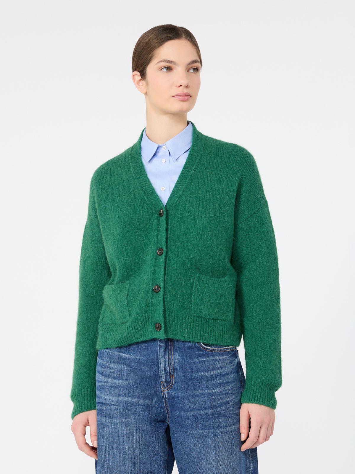 제타타 알파카 가디건 - DARK GREEN - Max Mara - 2